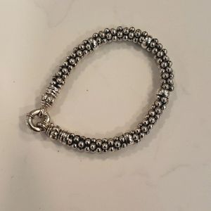 LAGOS Signature Sterling Silver Caviar Station Bracelet
